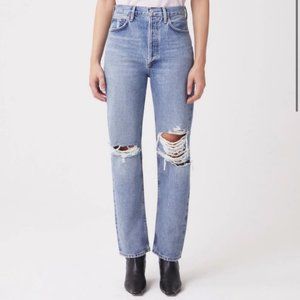 AGOLDE 90'S Pinch Waist High Rise Straight Jeans - BackDrop